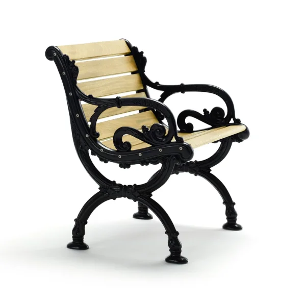 Byarums bruk Fauteuil Byarum Imprégnation de pin, support noir