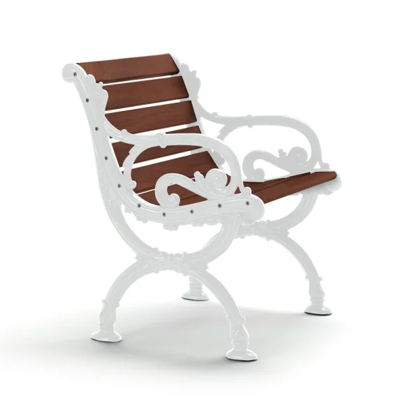 Byarums bruk Fauteuil Byarum Pin brun glacis, support blanc