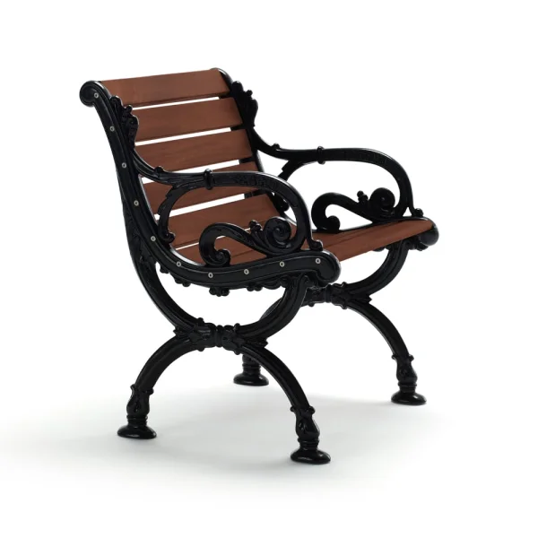 Byarums bruk Fauteuil Byarum Pin brun lasure, support noir