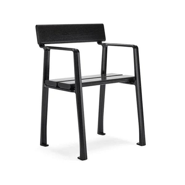 Byarums bruk Fauteuil Piccolo Lasure acajou noire, support noir