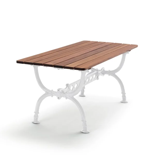 Byarums bruk Table Byarum 142x72 cm Acajou, support blanc
