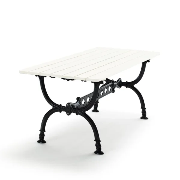 Byarums bruk Table Byarum 142x72 cm Pin laqué blanc, support noir