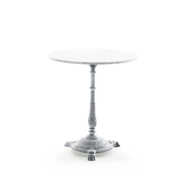 Byarums bruk Table de café Classic Marbre blanc, support en aluminium brut