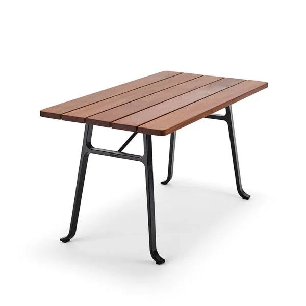 Byarums bruk Table Seriff Huile de acajou, support noir