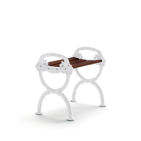 Byarums bruk Tabouret Byarum Pin brun lasure, support blanc