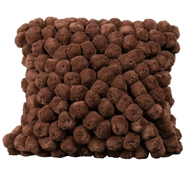 Byon Coussin Pom Pom 45x45cm Marron