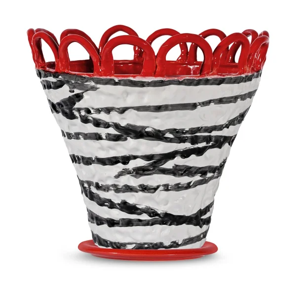 Byon Pot Patty L Ø30 cm Zebra-rouge