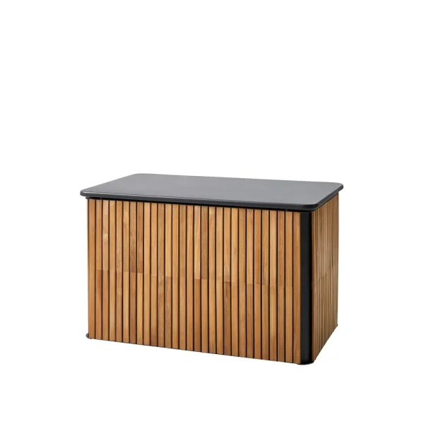 Cane-line Boîte de rangement Combine pour coussins Teck, Lava grey, petit