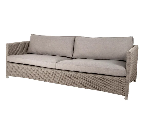 Cane-line Canapé Diamond 3 places soft rope Cane-Line Natté taupe