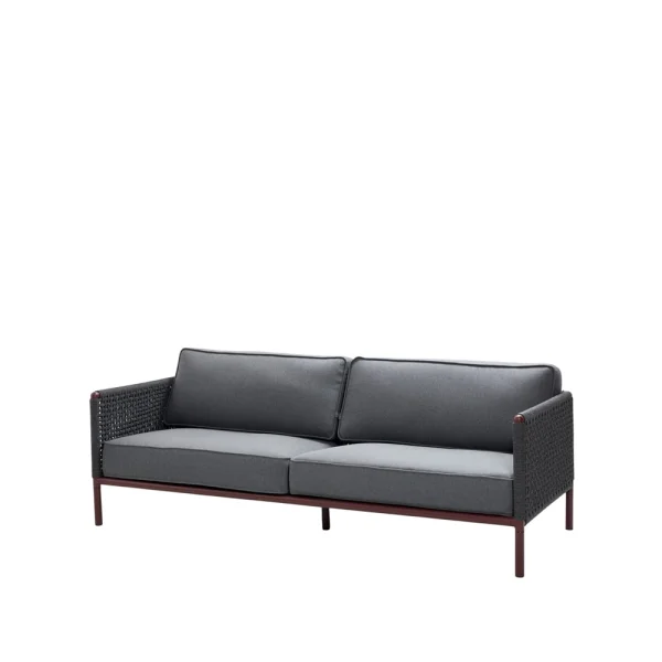 Cane-line Canapé Encore 3 places Cane-Line Airtouch bordeaux/Dark grey