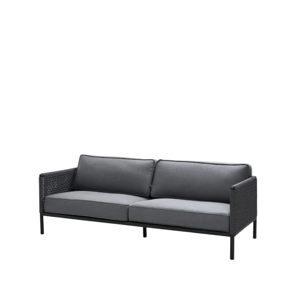 Cane-line Canapé Encore 3 places Cane-Line airtouch lava grey/Dark grey