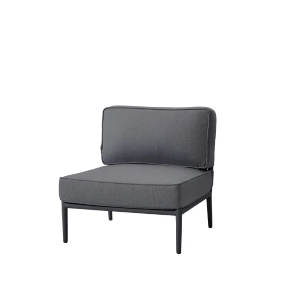 Cane-line Canapé modulaire Conic Cane-Line airtouch grey, simple, incl. coussins