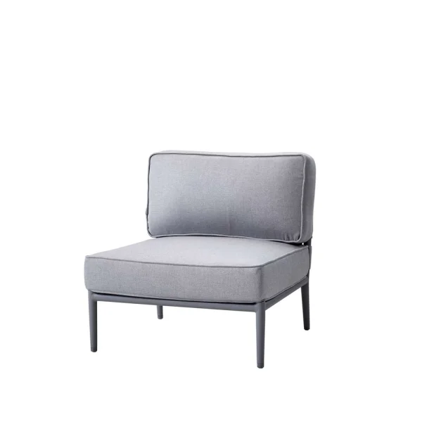Cane-line Canapé modulaire Conic Cane-Line Airtouch Light grey-simple-incl. coussins