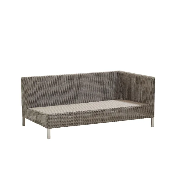 Cane-line Canapé modulaire Connect Canapé 2 places taupe, gauche