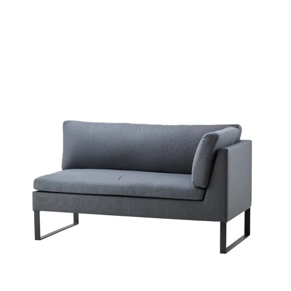 Cane-line Canapé modulaire Flex Grey, gauche, incl. coussins