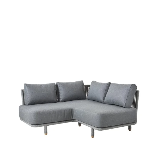 Cane-line Canapé modulaire Moments Gris, coin, Cane-Line soft rope