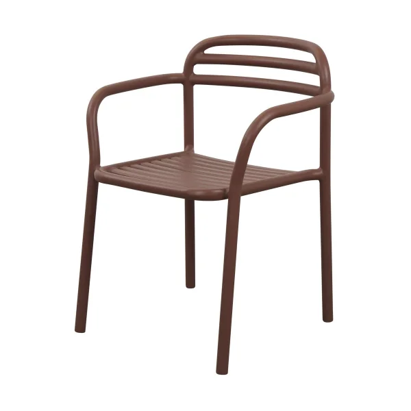 Cane-line Chaise Bliss avec accoudoirs Desert red