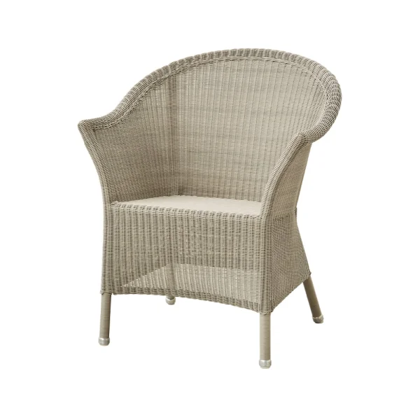 Cane-line Chaise Lansing weave avec accoudoirs Taupe