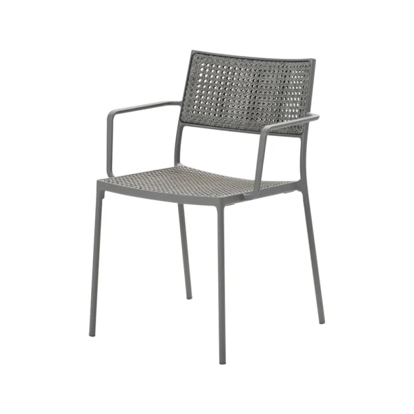 Cane-line Chaise Less avec accoudoirs Light grey