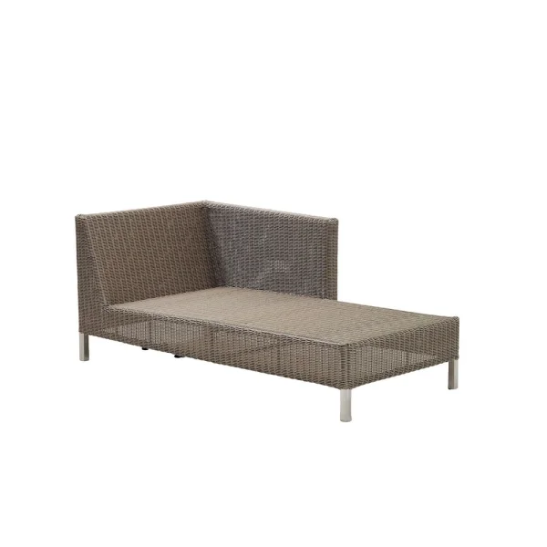 Cane-line Chaise longue Connect Taupe, gauche