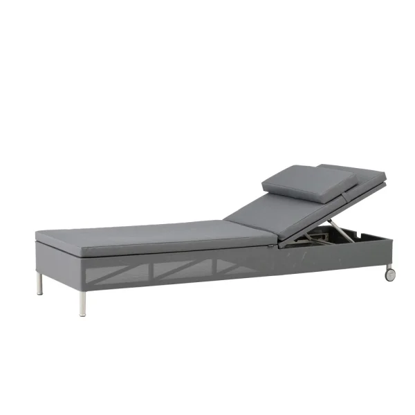 Cane-line Chaise longue Rest Cane-Line Natté grey, simple