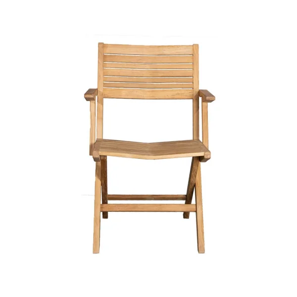 Cane-line Chaise pliante Flip Teck, avec accoudoirs