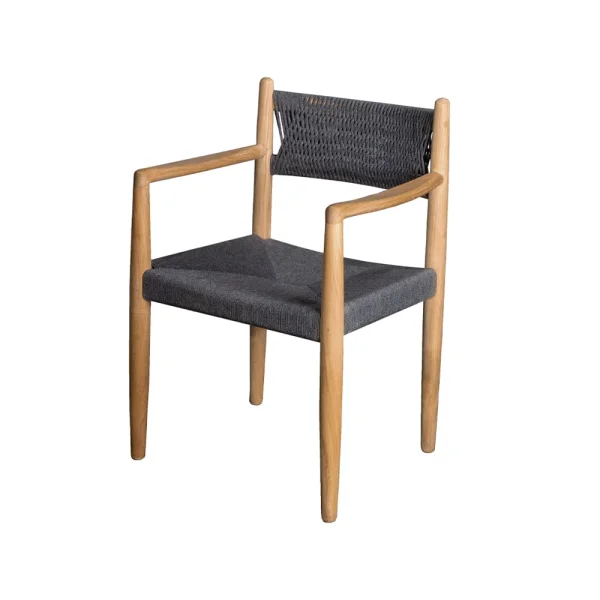 Cane-line Chaise Royal Dark grey, teak