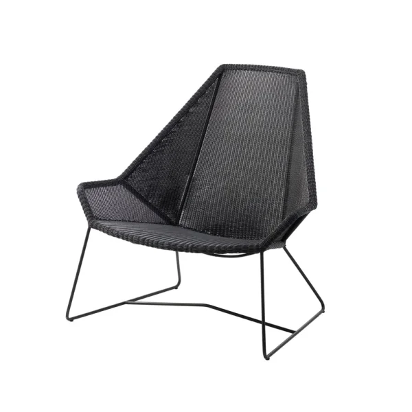 Cane-line Fauteuil lounge Breeze weave haut dossier Black