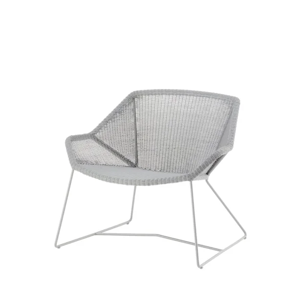 Cane-line Fauteuil lounge Breeze weave White grey