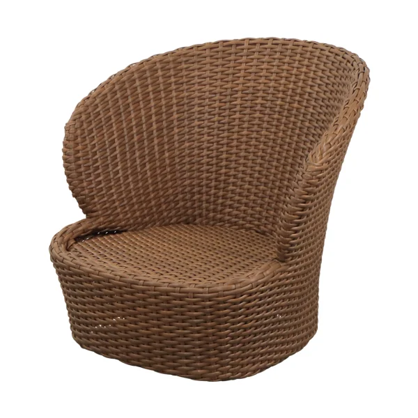 Cane-line Fauteuil lounge Coast swivel Umber brown (Flat Weave)