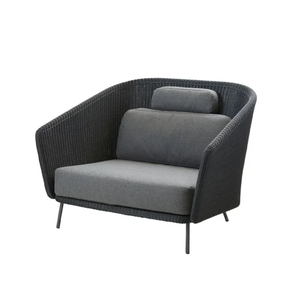 Cane-line Fauteuil lounge Mega Graphic, incl. coussins gris