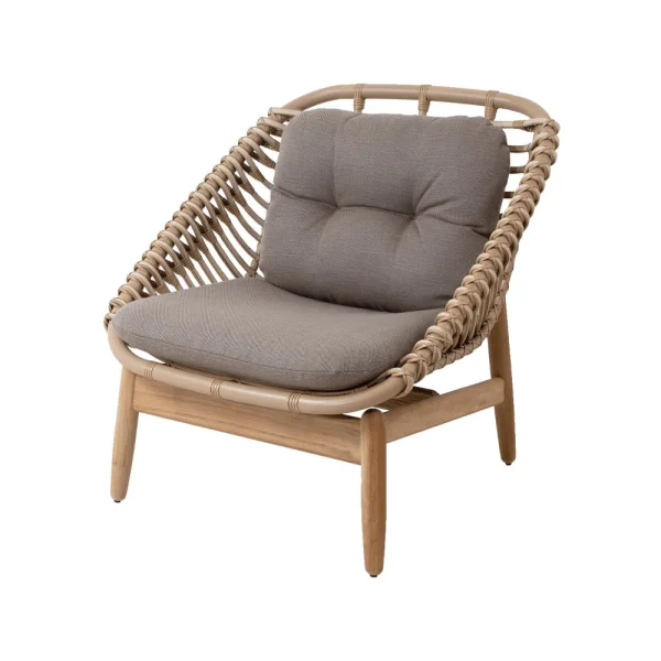 Cane-line Fauteuil lounge String Cane-Line Airtouch taupe-teak