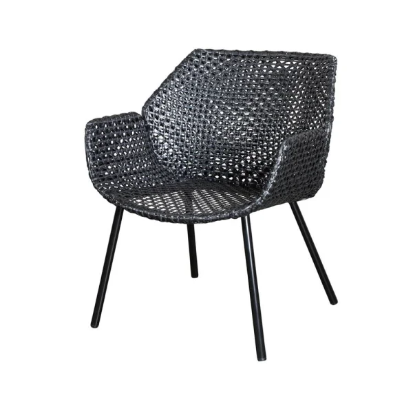 Cane-line Fauteuil lounge Vibe Black/anthracite