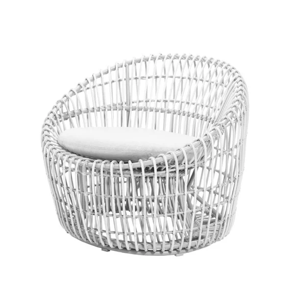 Cane-line Fauteuil Nest Round Cane-Line Natté white, rotin