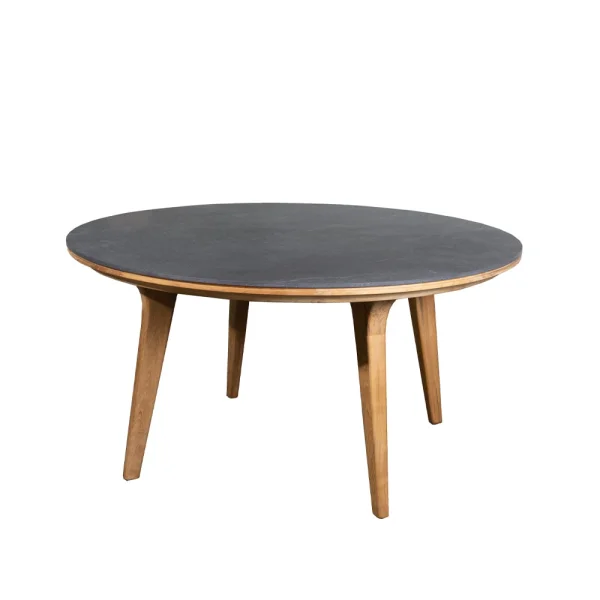 Cane-line Table à manger Aspect ronde Fossil black-teak