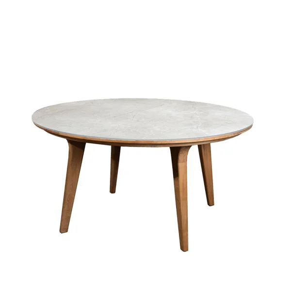 Cane-line Table à manger Aspect ronde Fossil grey-teak