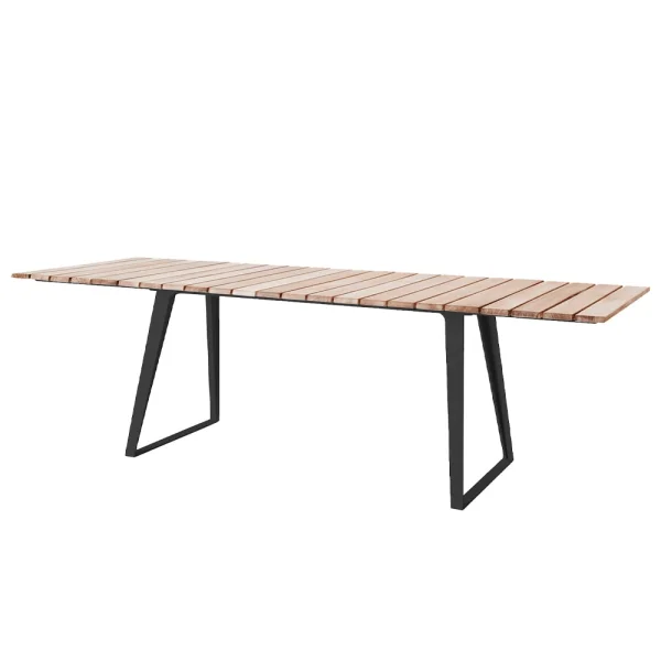 Cane-line Table à manger Copenhagen Teck, support lava grey