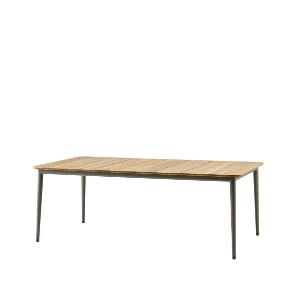 Cane-line Table à manger Core teak 210x100x74 cm Pied taupe