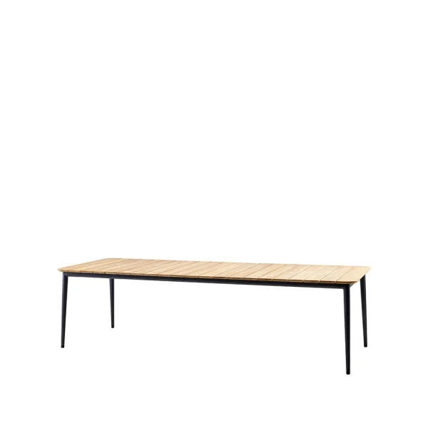 Cane-line Table à manger Core teak 274x100x74 cm Pied lava grey