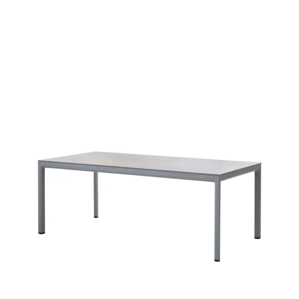Cane-line Table à manger Drop Fossil grey-support en aluminium gris clair