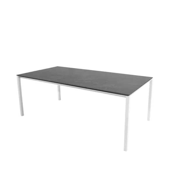 Cane-line Table à manger Pure Fossil black-white 200x100 cm