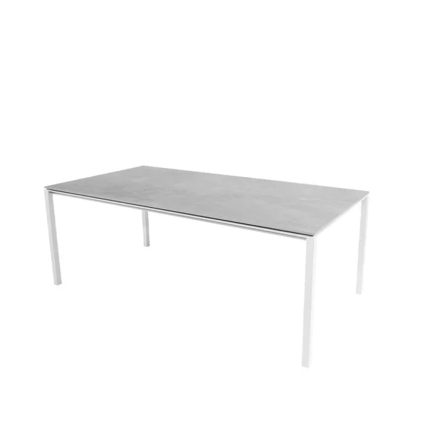 Cane-line Table à manger Pure Fossil grey-white 200x100 cm
