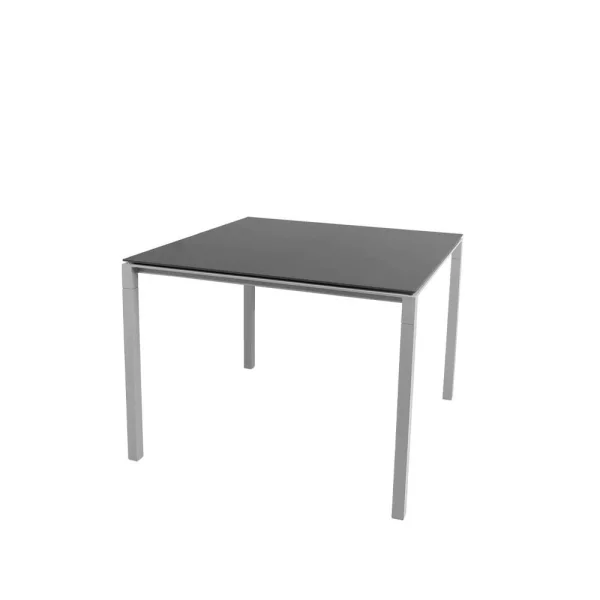 Cane-line Table à manger Pure Nero-Light grey 100x100 cm