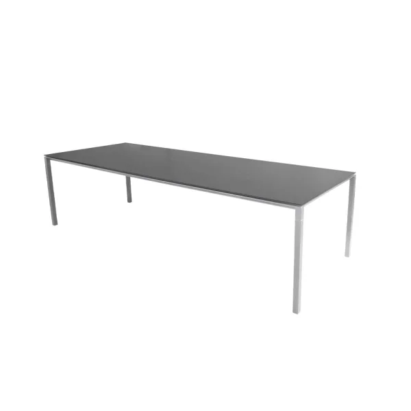 Cane-line Table à manger Pure Nero-Light grey 280x100 cm