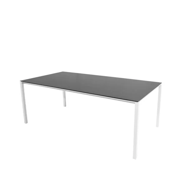 Cane-line Table à manger Pure Nero-White 200x100 cm