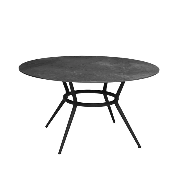 Cane-line Table à manger ronde Joy Fossil black-lave grise Ø144 cm