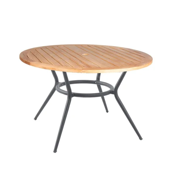 Cane-line Table à manger ronde Joy Teck-Light grey Ø120 cm