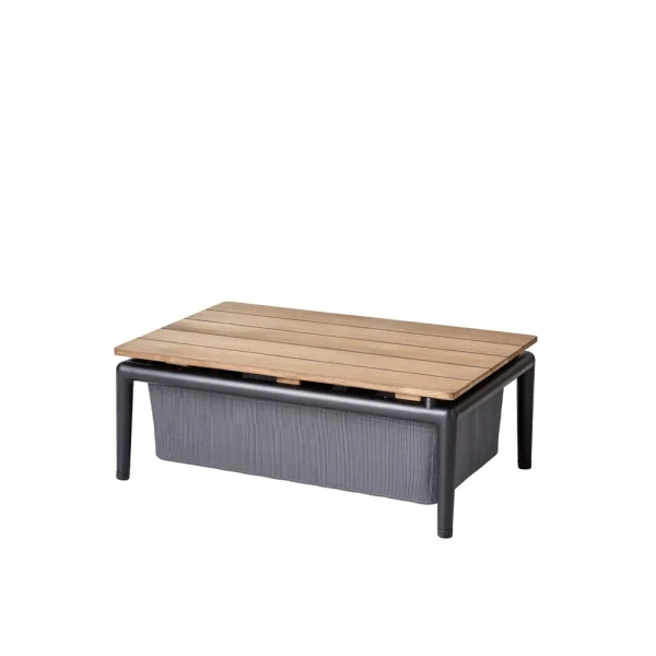 Cane-line Table basse Conic avec rangement Grey, teak
