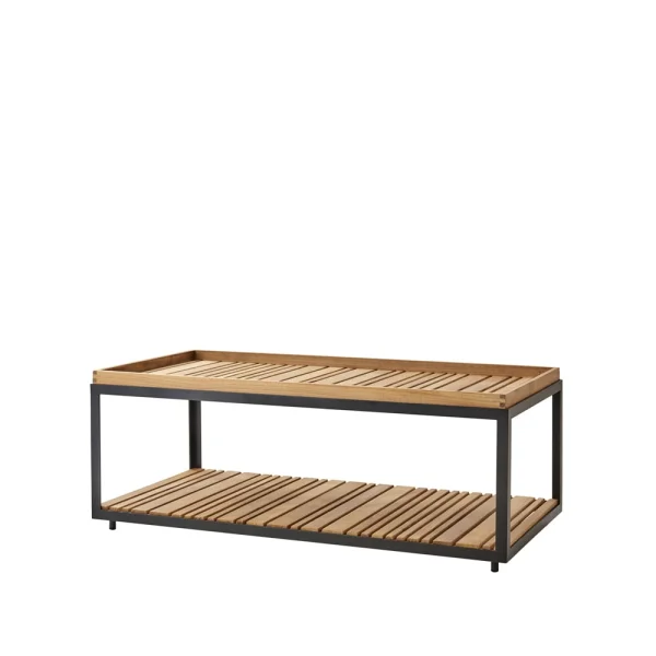 Cane-line Table basse Level teak 62x122 cm Lava grey
