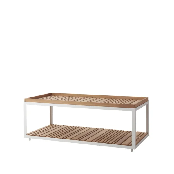 Cane-line Table basse Level teak 62x122 cm White